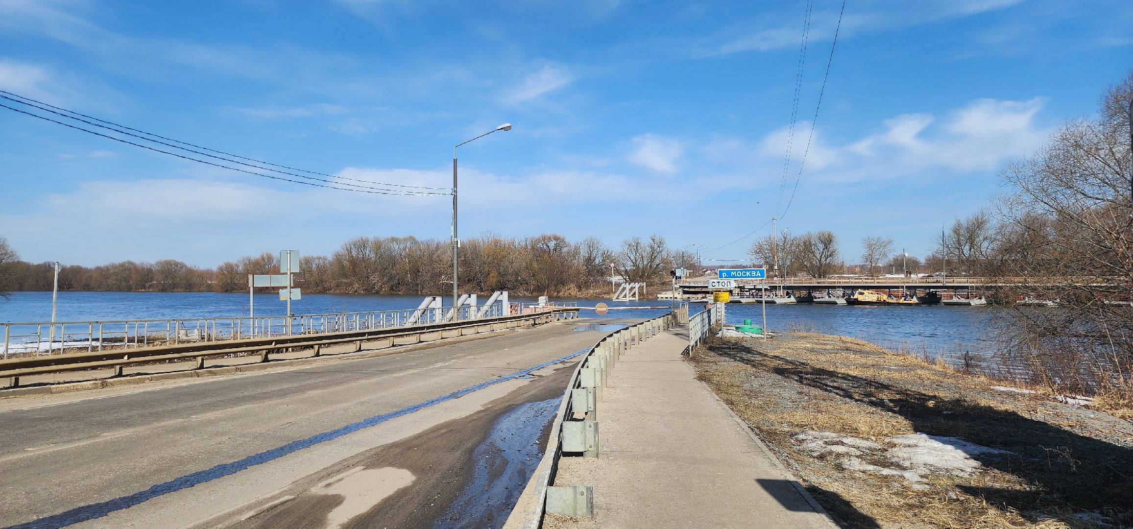 Коломна, паводок, мост,