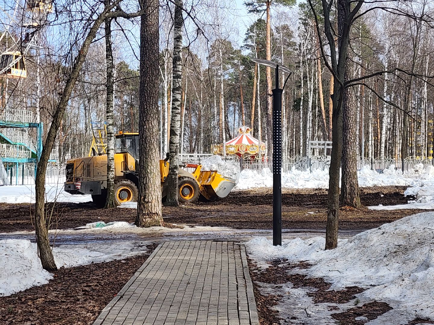 ногинск, парки подмосковья, уборка снега, жкх,
