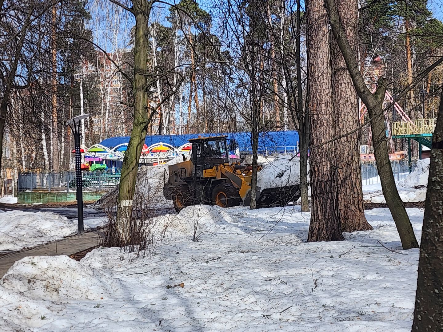 ногинск, парки подмосковья, уборка снега, жкх,