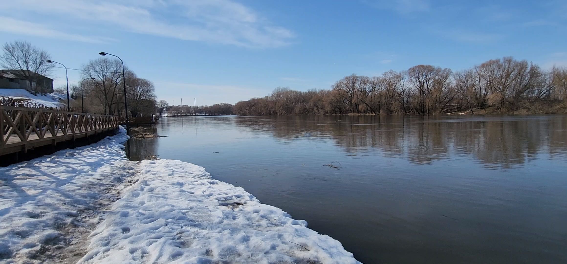 Коломна, паводок, мост, туристический маршрут,