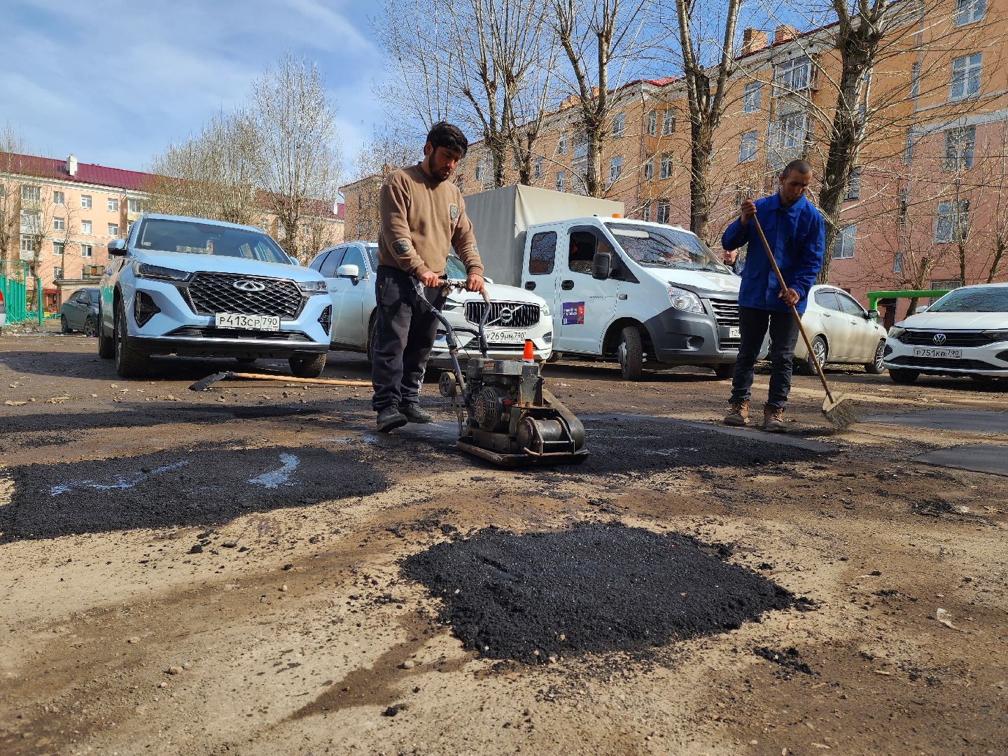 Подольск, дороги, ямочный ремонт, асфальт,