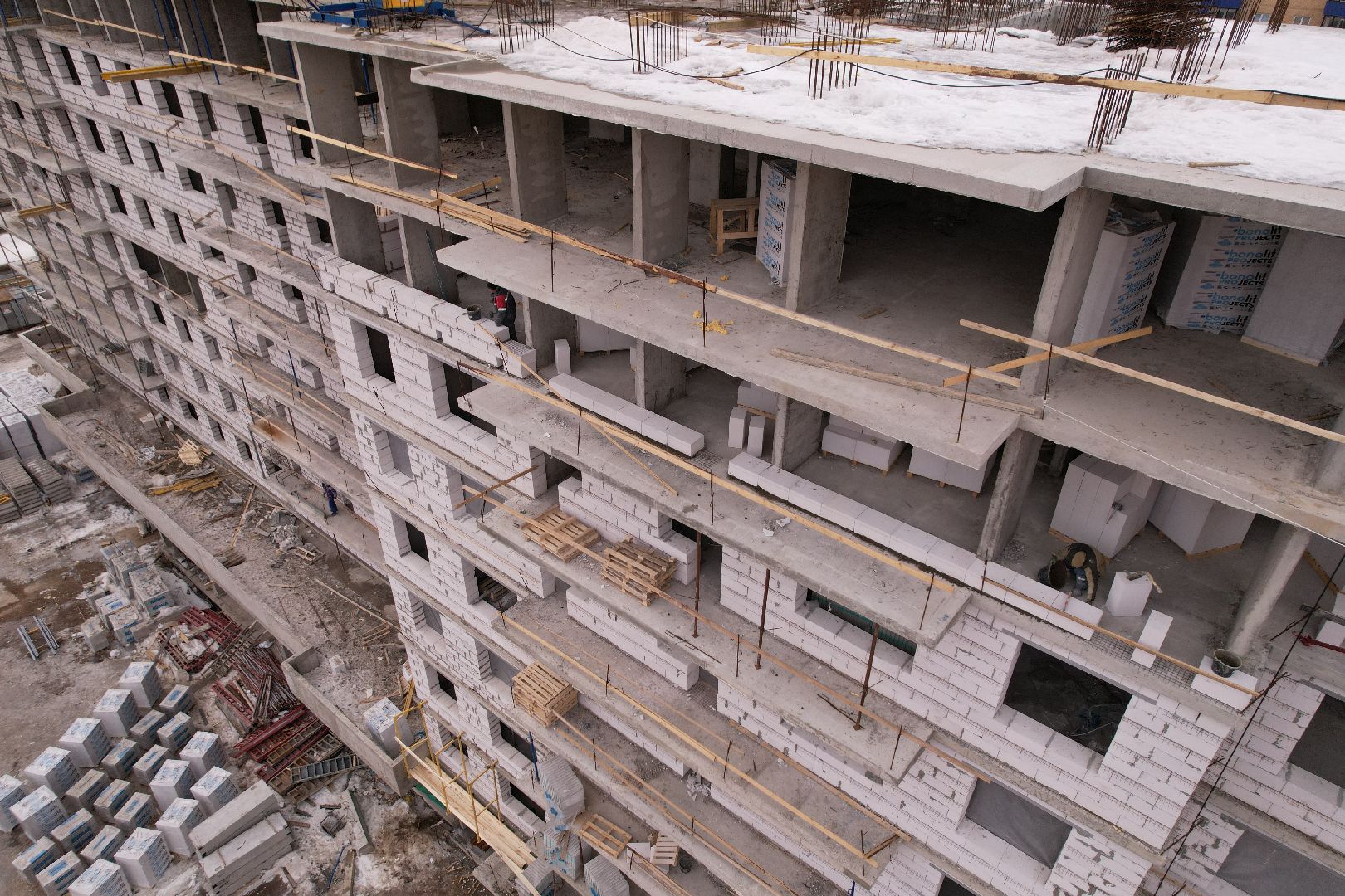 видео с коптера, дубна, строительство,