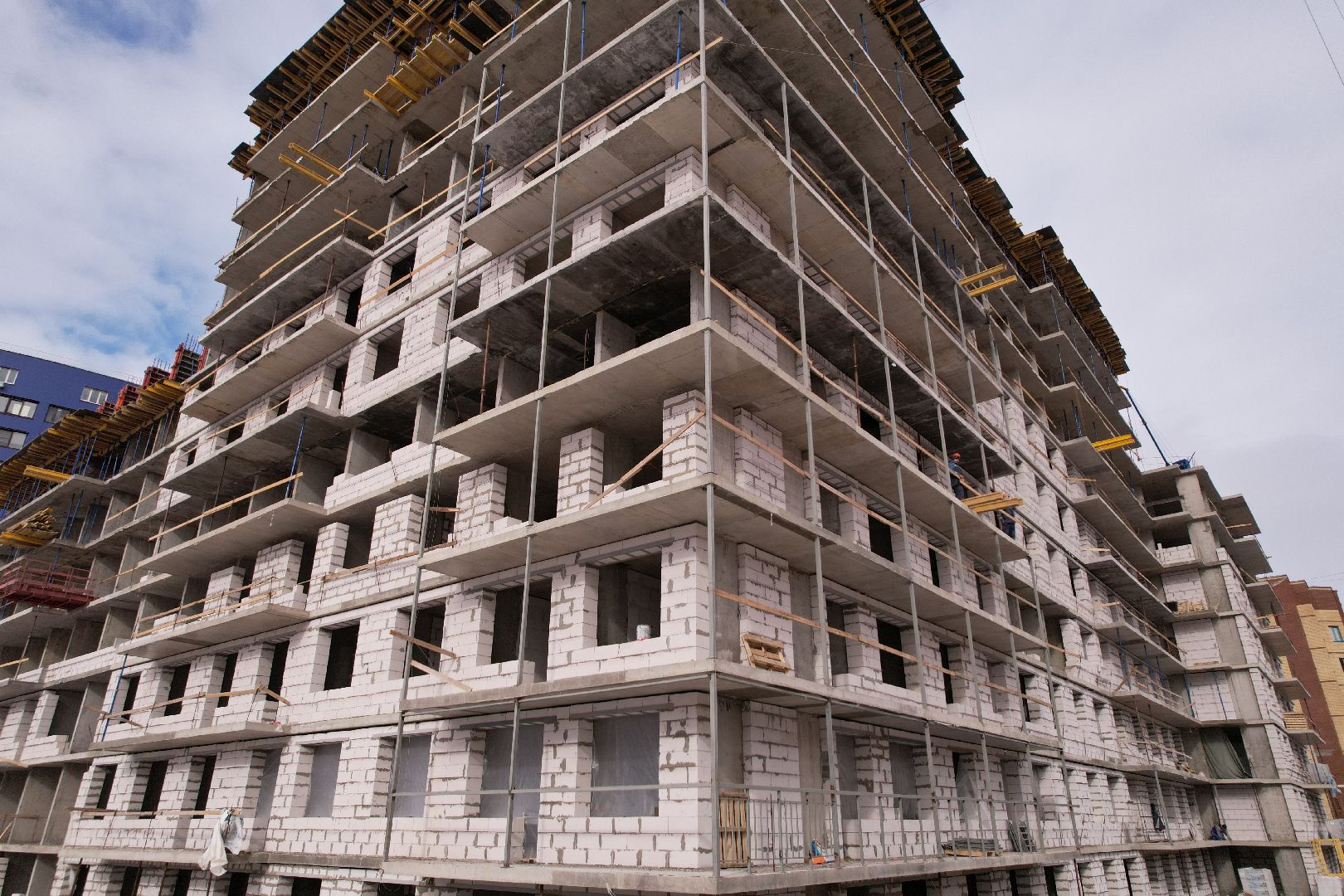 видео с коптера, дубна, строительство,