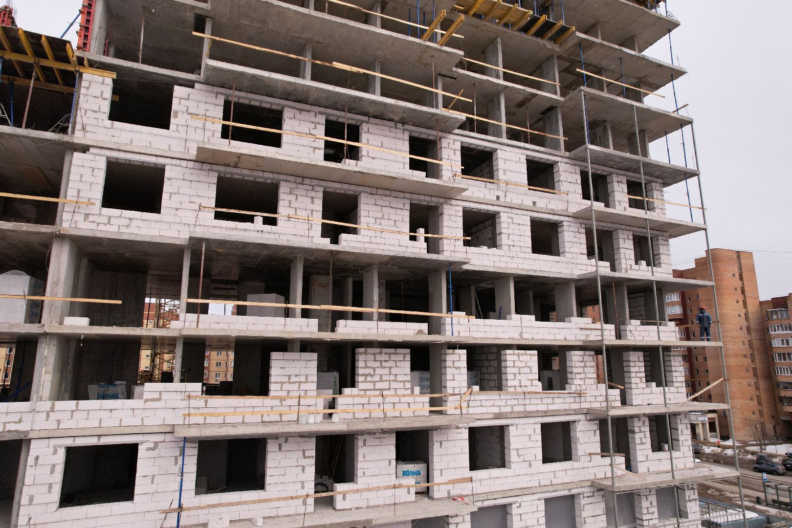 видео с коптера, дубна, строительство,