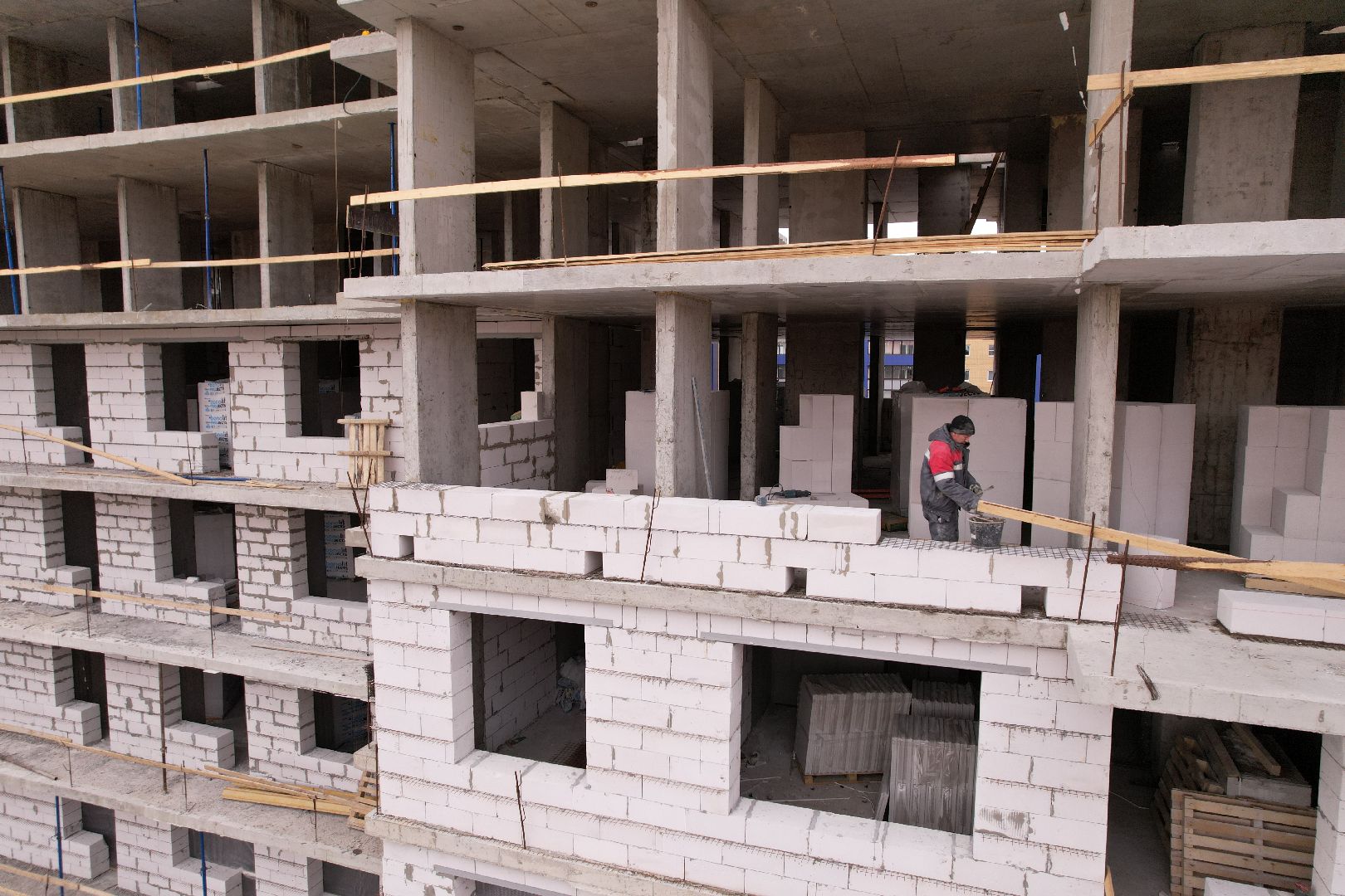 видео с коптера, дубна, строительство,