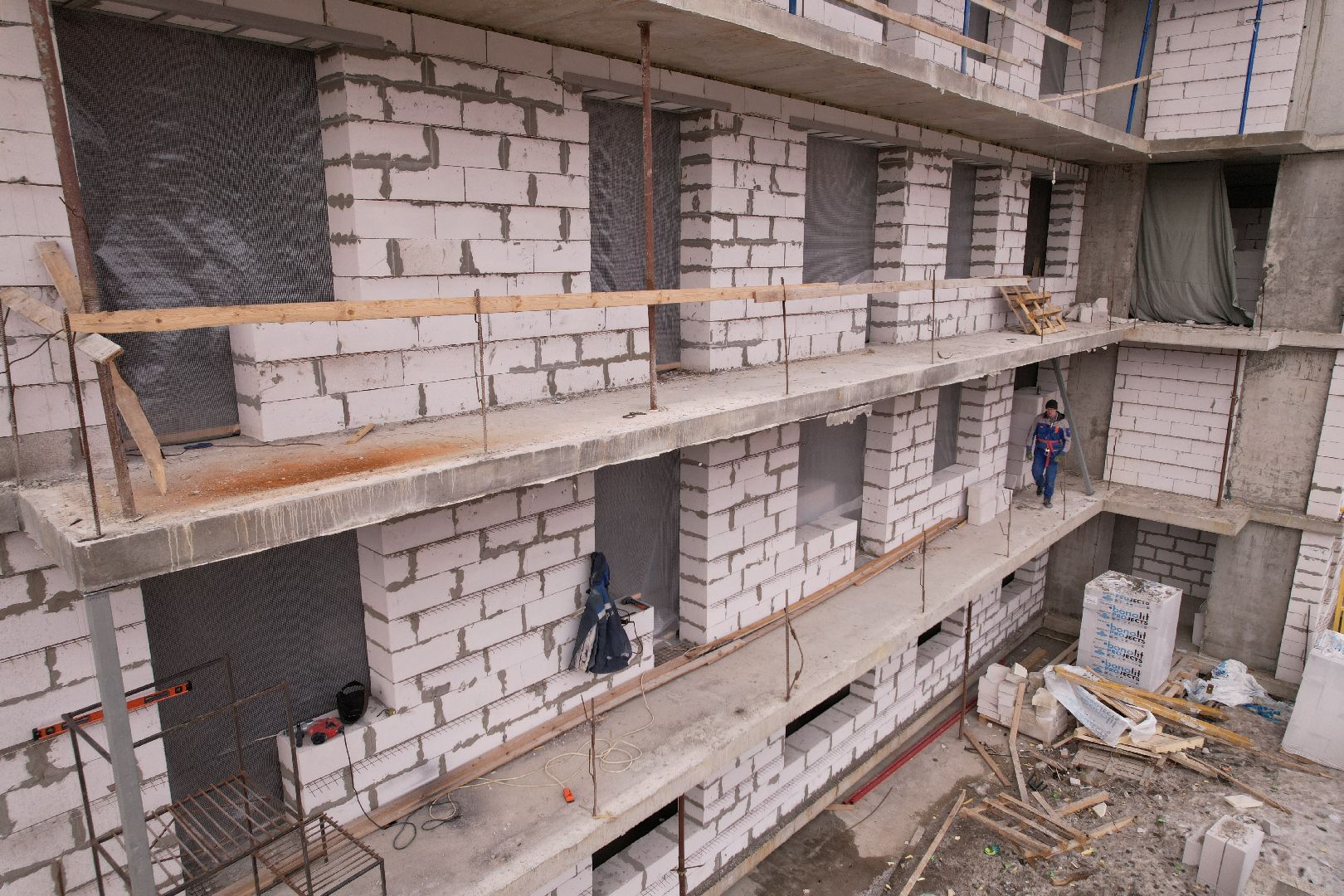 видео с коптера, дубна, строительство,