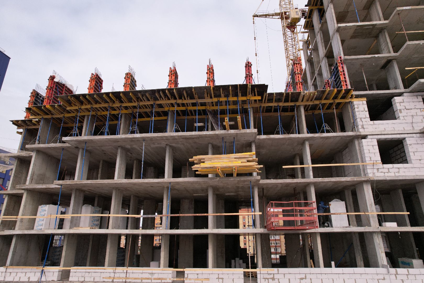 видео с коптера, дубна, строительство,