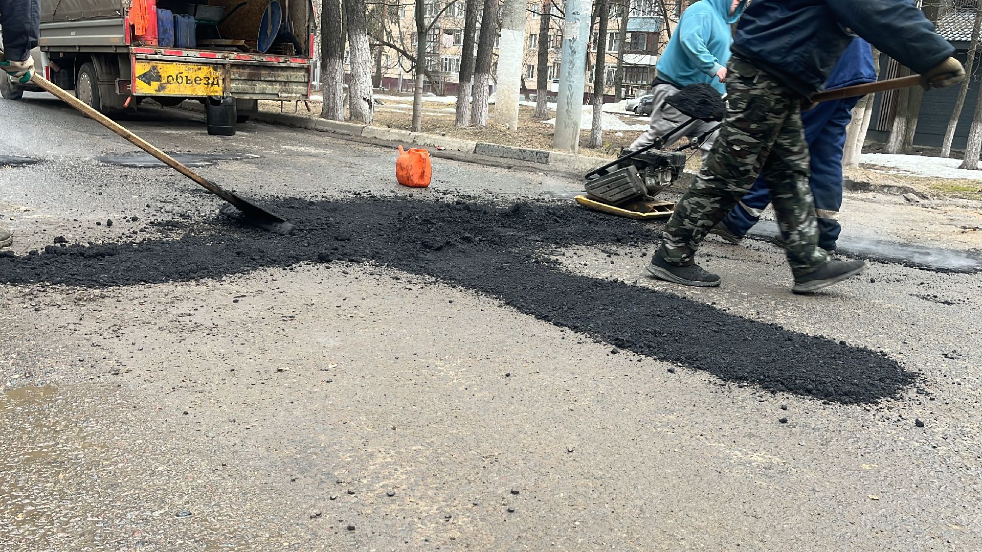 ремонт дорог, ремонт дороги, ямочный ремонт, ямы,