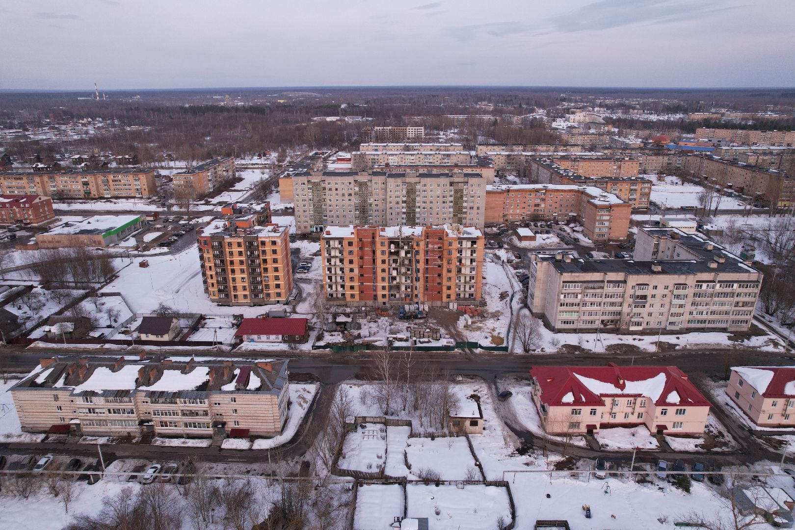 видео с коптера, шатура, дом,