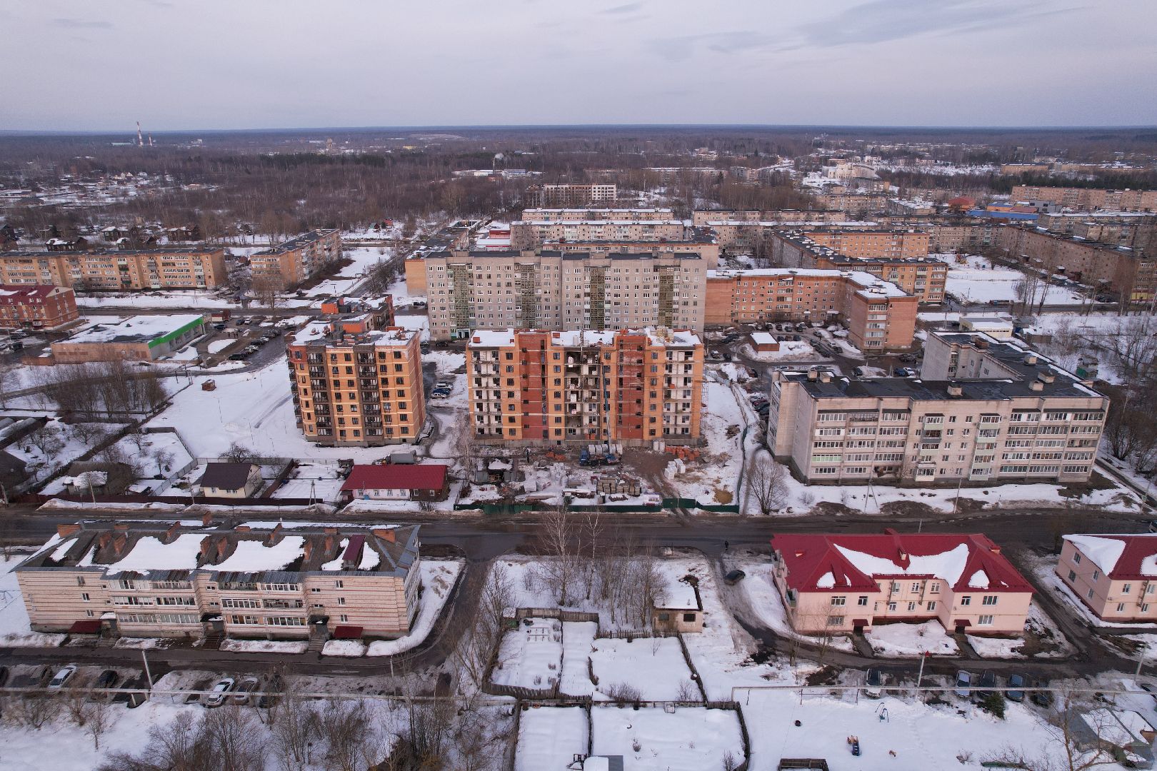видео с коптера, шатура, дом,