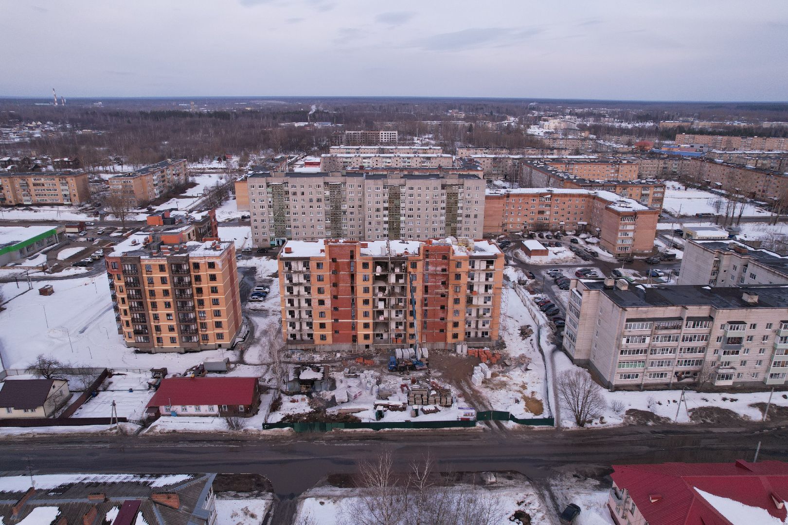 видео с коптера, шатура, дом,
