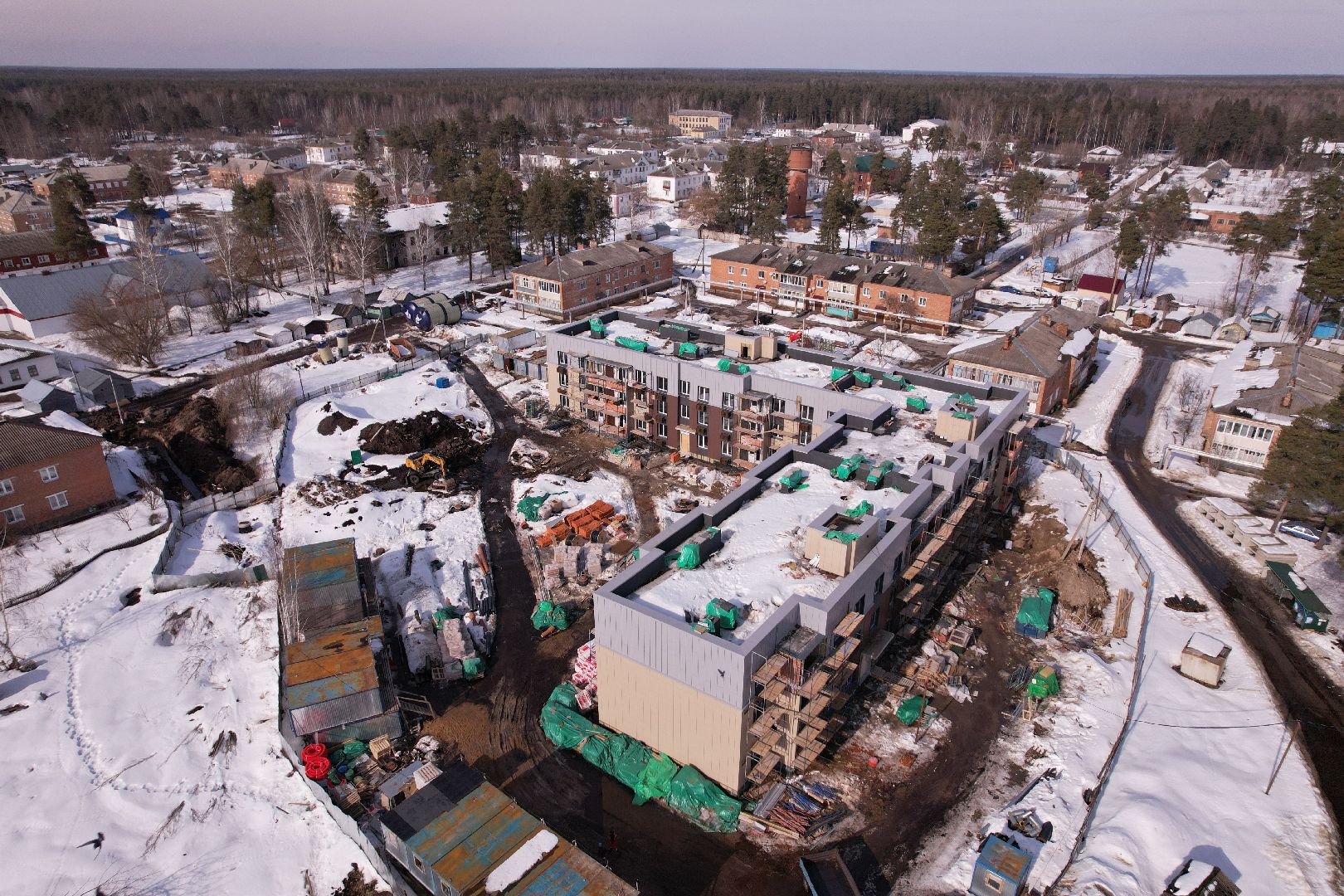 видео с коптера, дом, шатура,