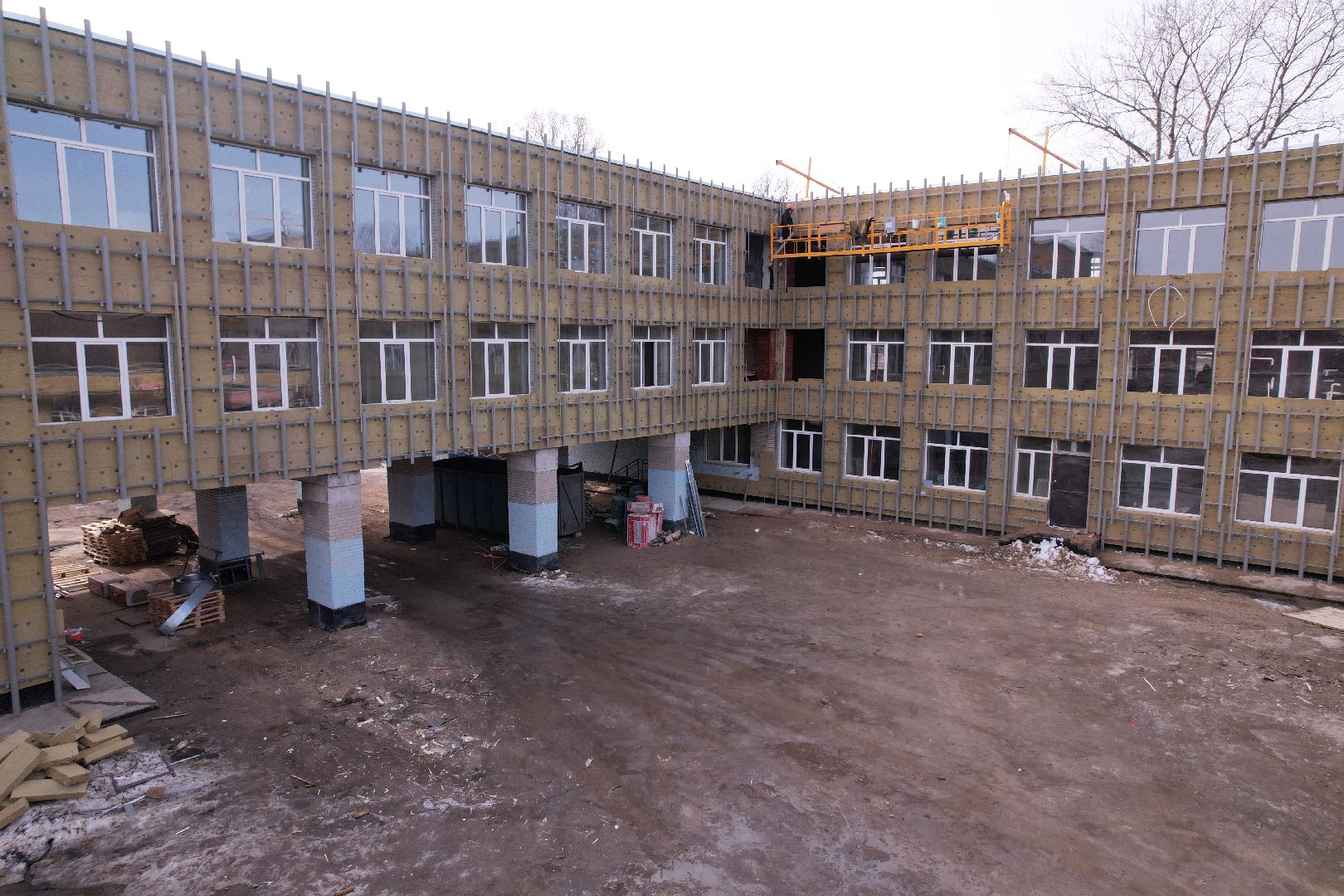 видео с коптера, школа, щёлково,