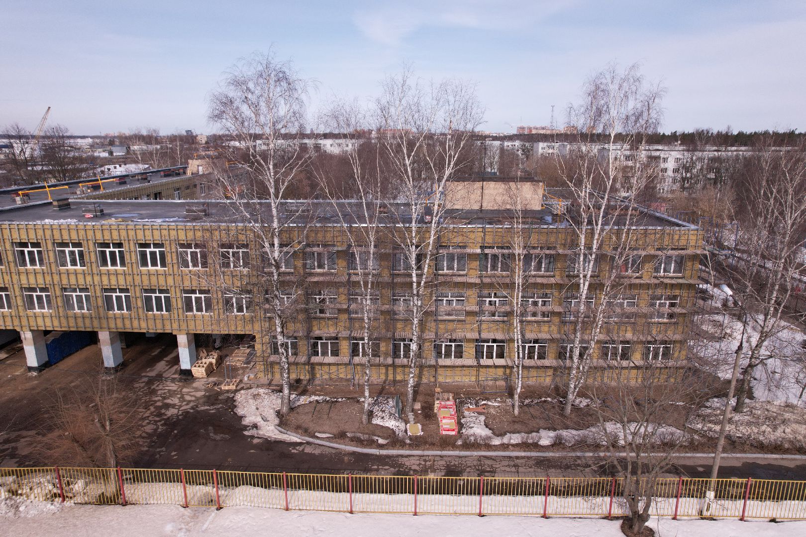 видео с коптера, школа, щёлково,