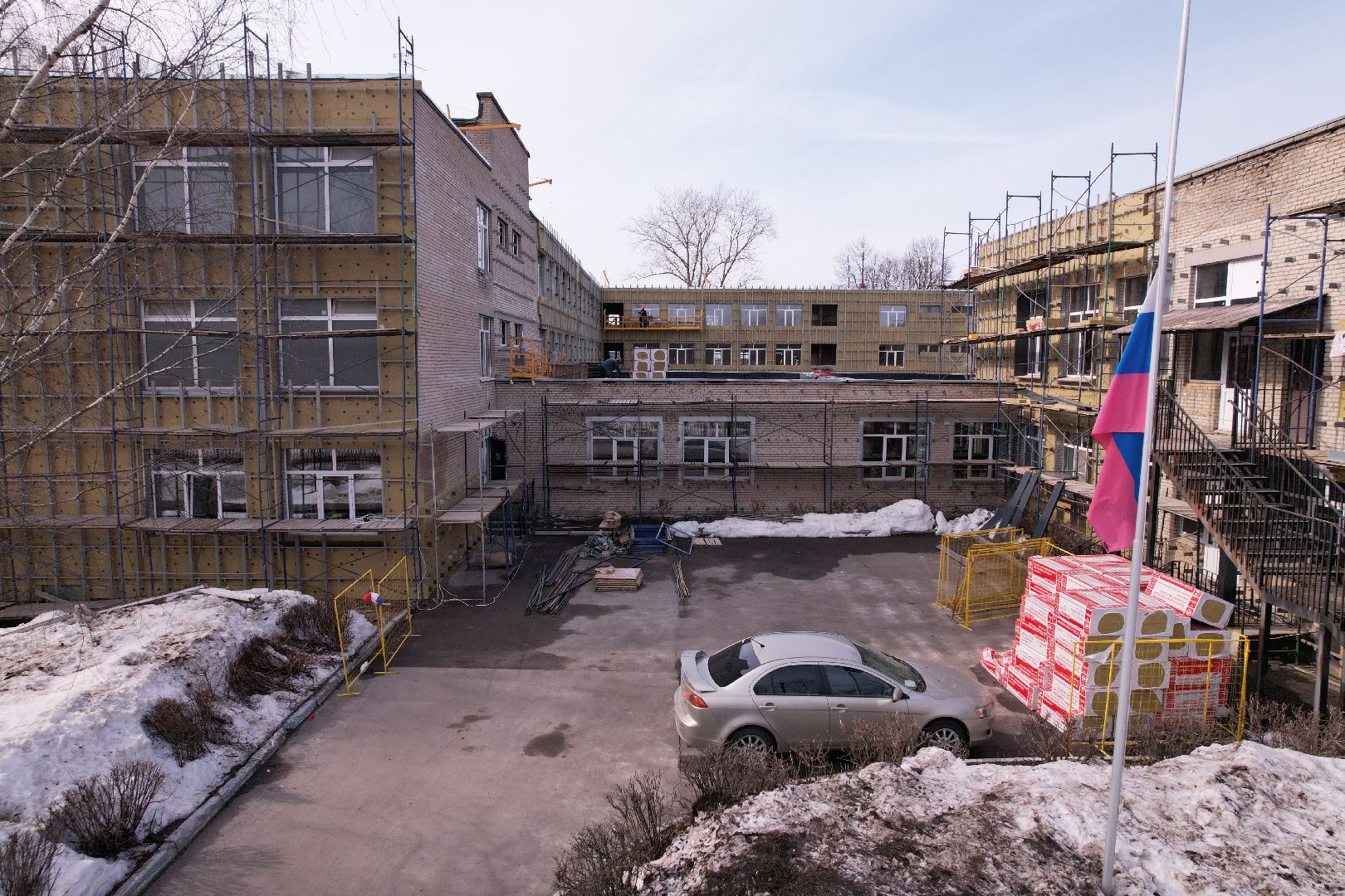 видео с коптера, школа, щёлково,