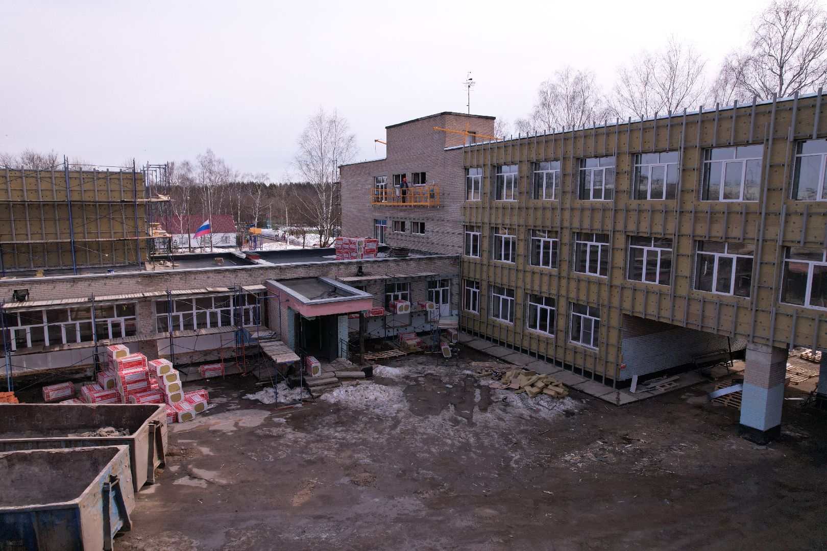 видео с коптера, школа, щёлково,