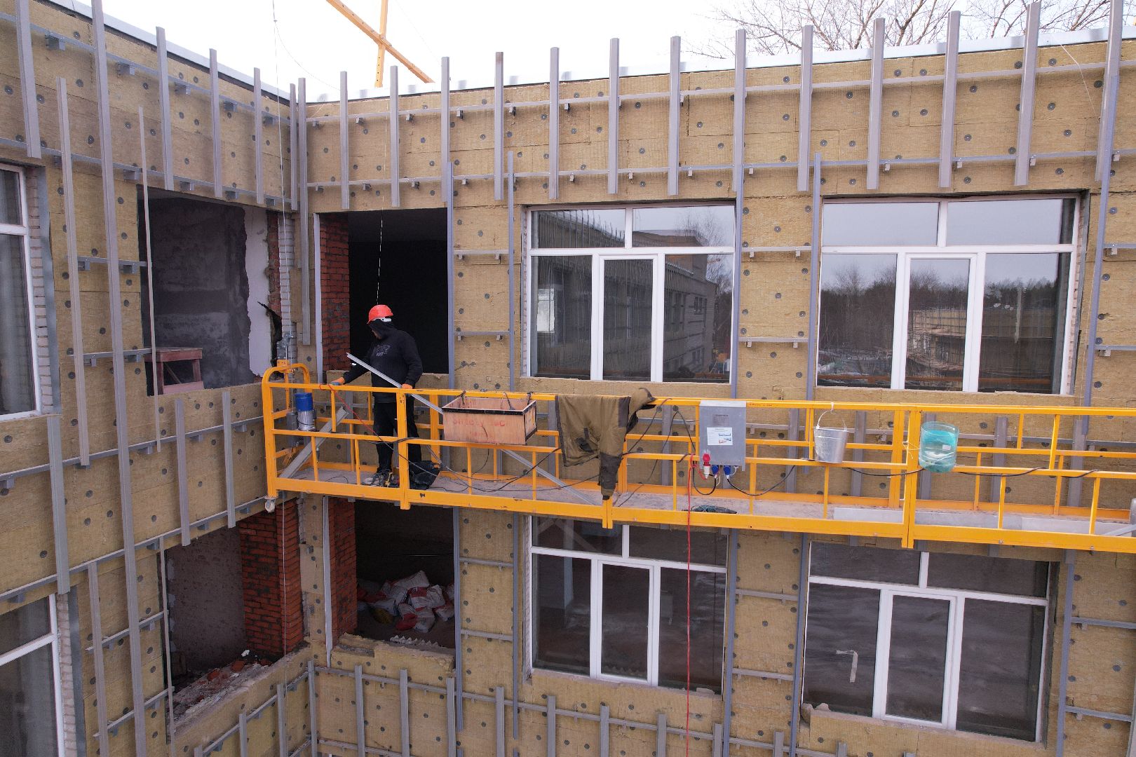 видео с коптера, школа, щёлково,