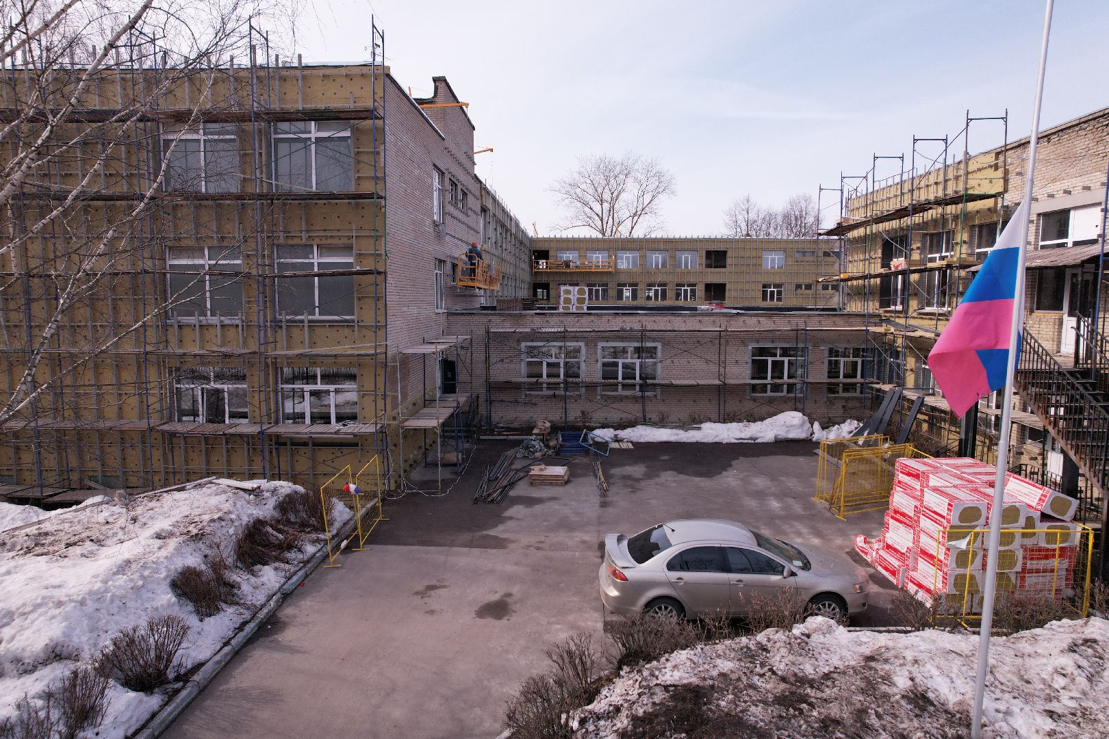 видео с коптера, школа, щёлково,