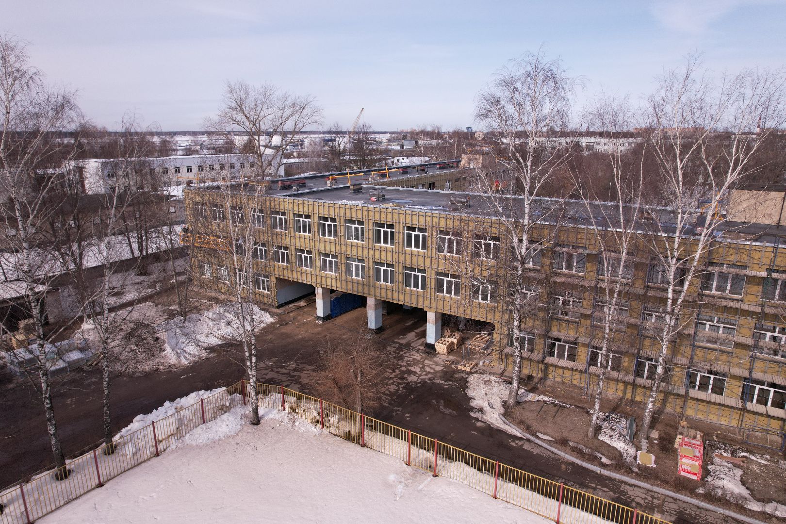 видео с коптера, школа, щёлково,