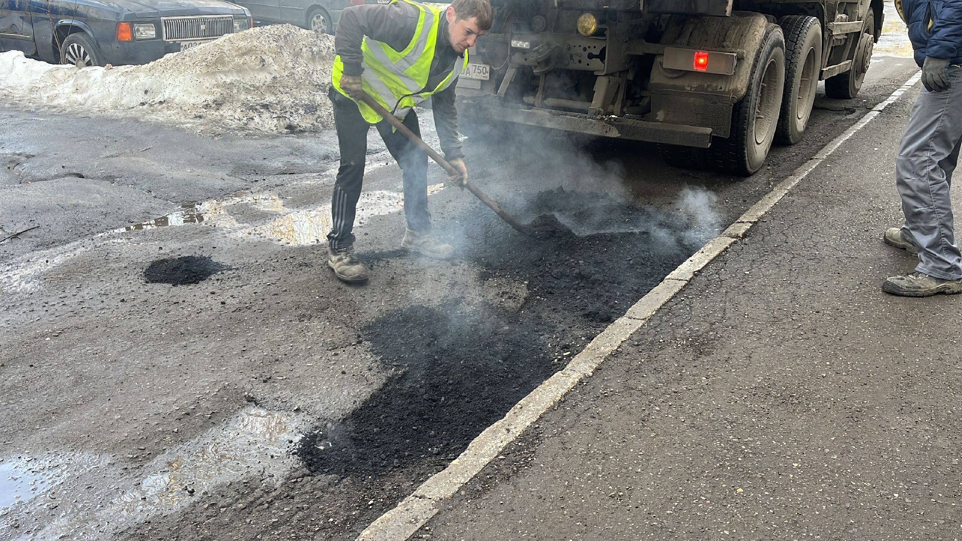 ремонт дорог, ремонт дороги, ямочный ремонт,