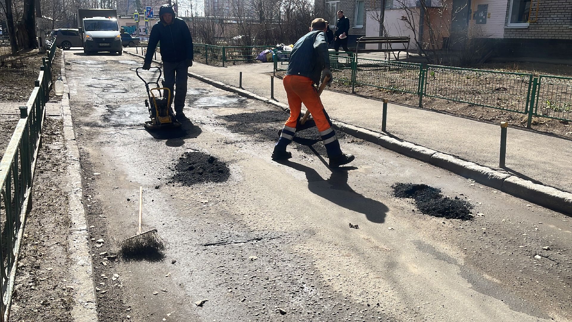 ремонт дорог, ремонт дороги, ямочный ремонт,