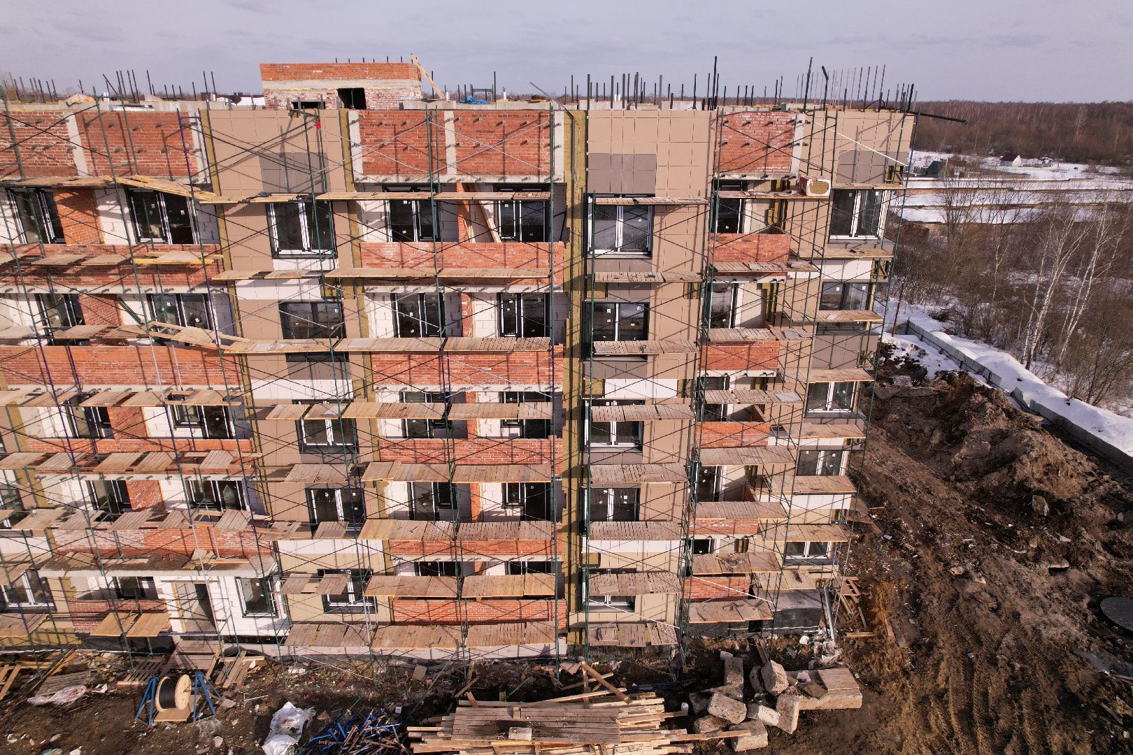 видео с коптера, шатура, расселение аварийного жилья, строительство,