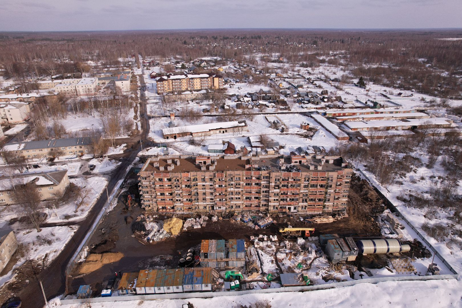 видео с коптера, шатура, расселение аварийного жилья, строительство,
