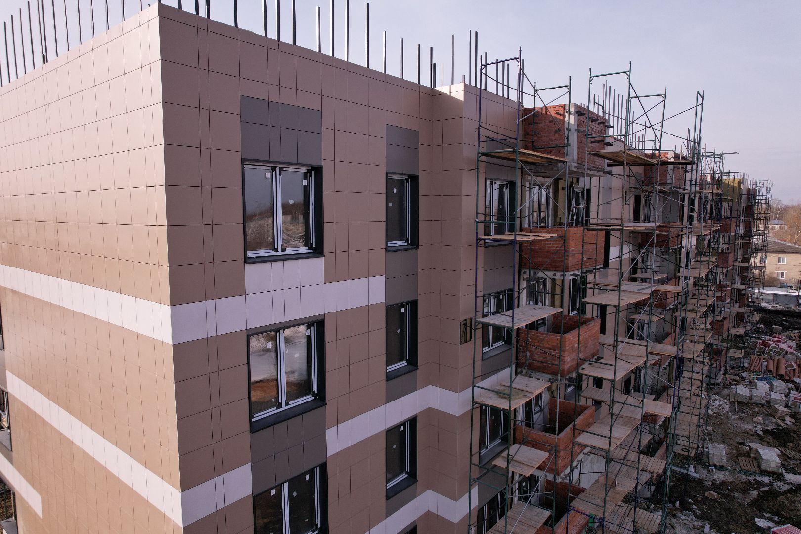 видео с коптера, шатура, расселение аварийного жилья, строительство,