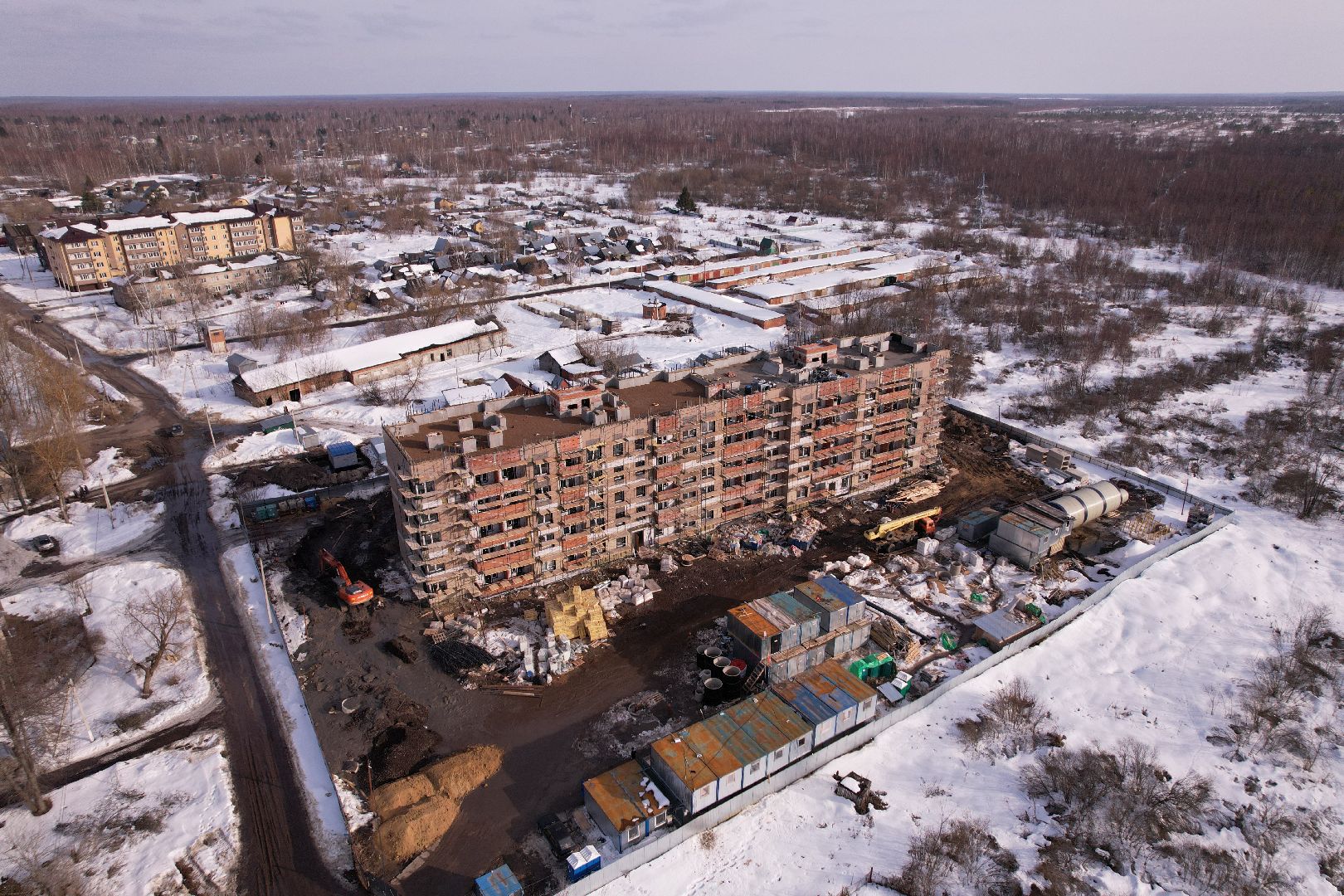 видео с коптера, шатура, расселение аварийного жилья, строительство,