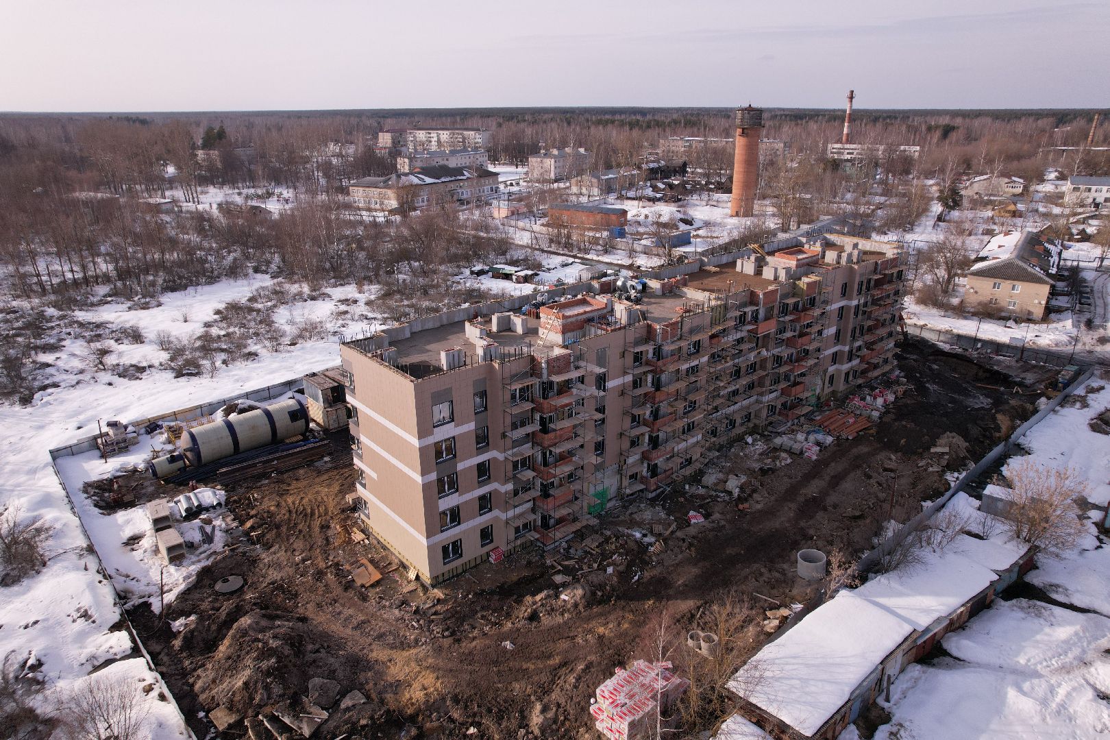 видео с коптера, шатура, расселение аварийного жилья, строительство,