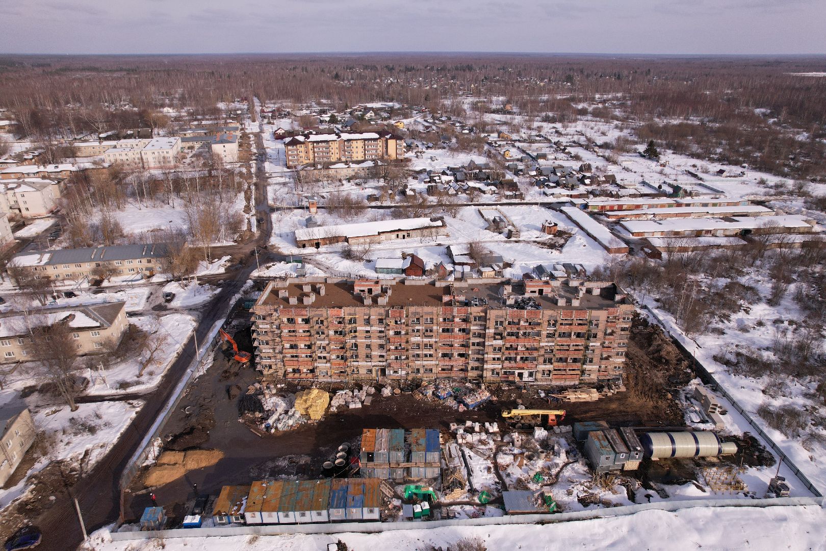 видео с коптера, шатура, расселение аварийного жилья, строительство,