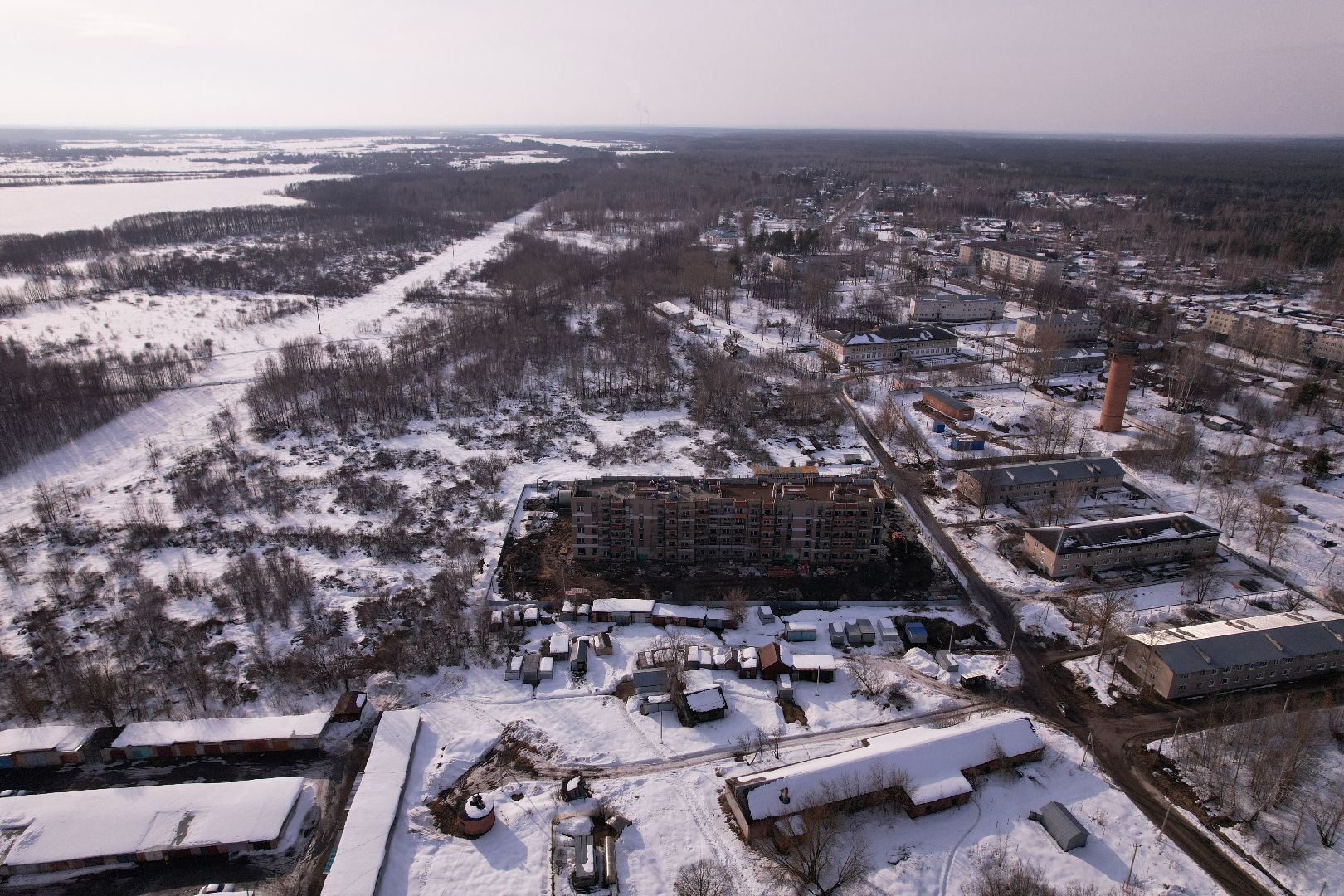 видео с коптера, шатура, расселение аварийного жилья, строительство,