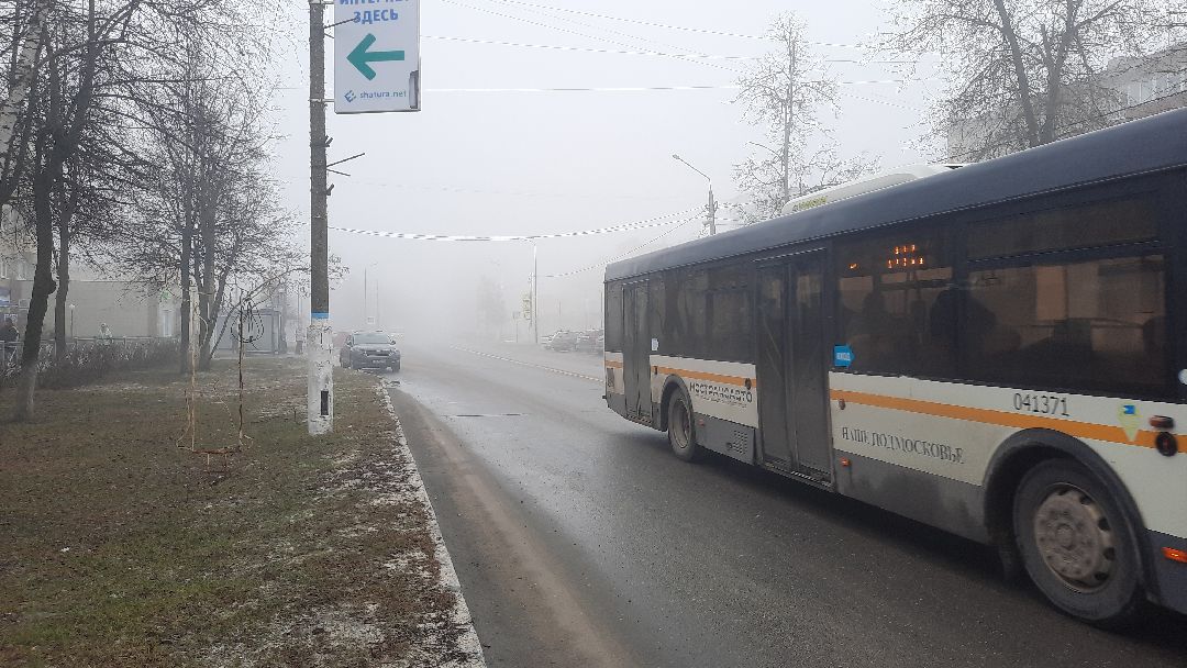 Шатура, туман, изморозь, погода, плохая видимость