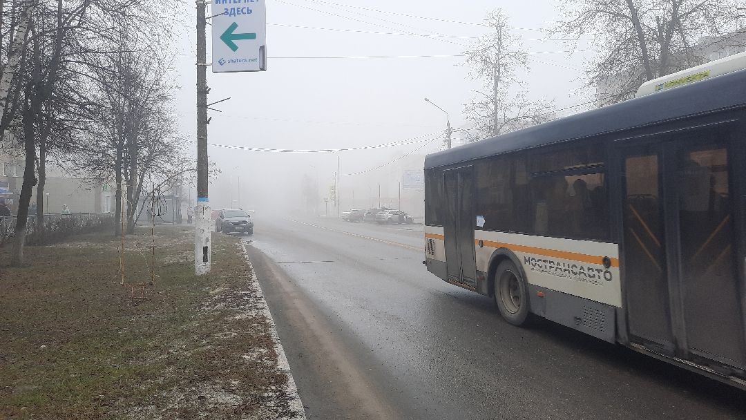 Шатура, туман, изморозь, погода, плохая видимость