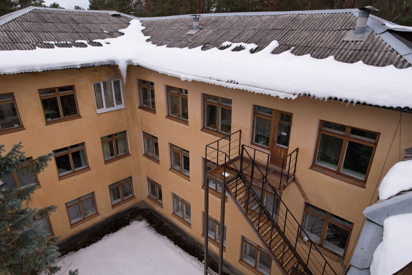 видео с коптера, школа, дубна,