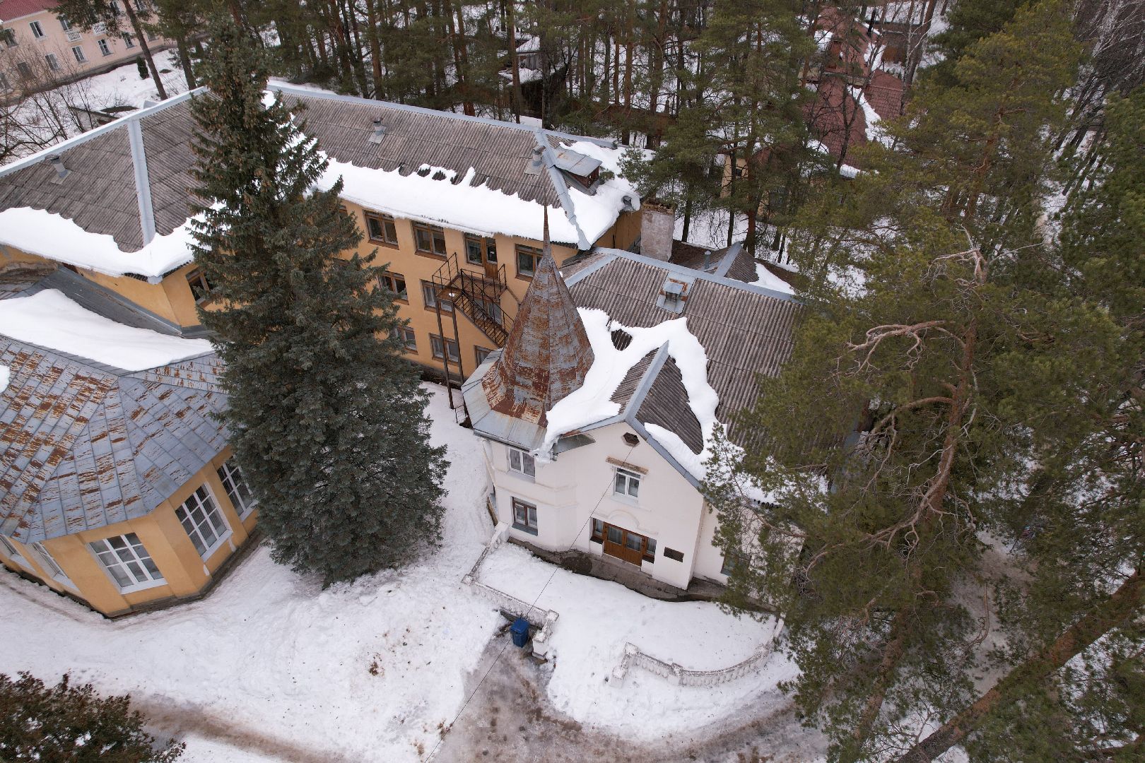 видео с коптера, школа, дубна,