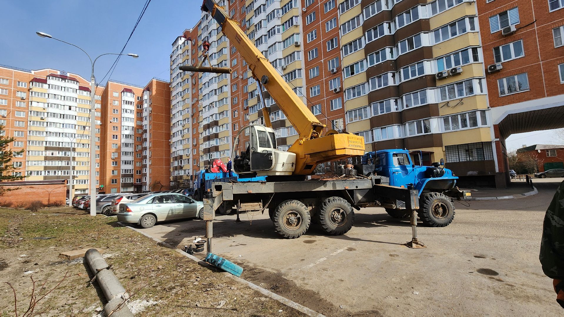 благоуйстройство, Домодедово, Подмосковье, Опора ЛЭП, демонтажные работы,