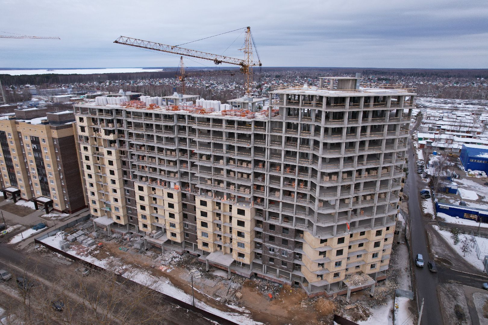 видео с коптера, дом, дубна,