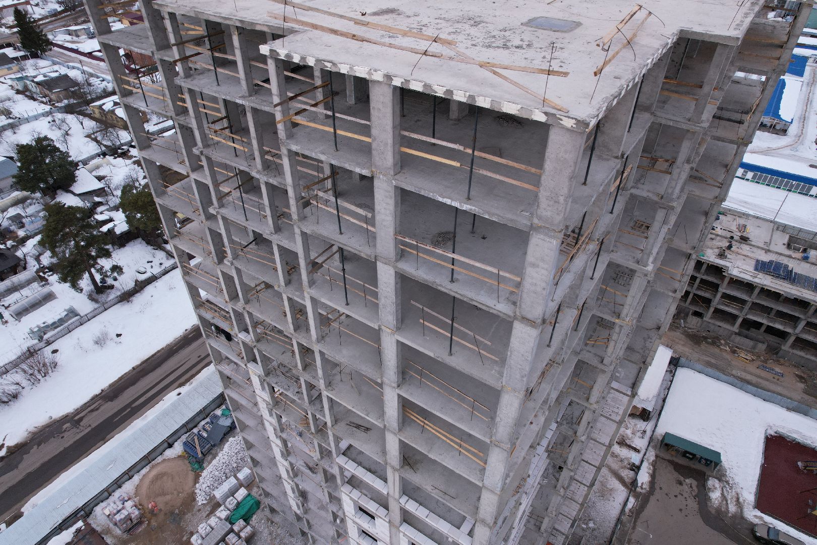 видео с коптера, дом, дубна,