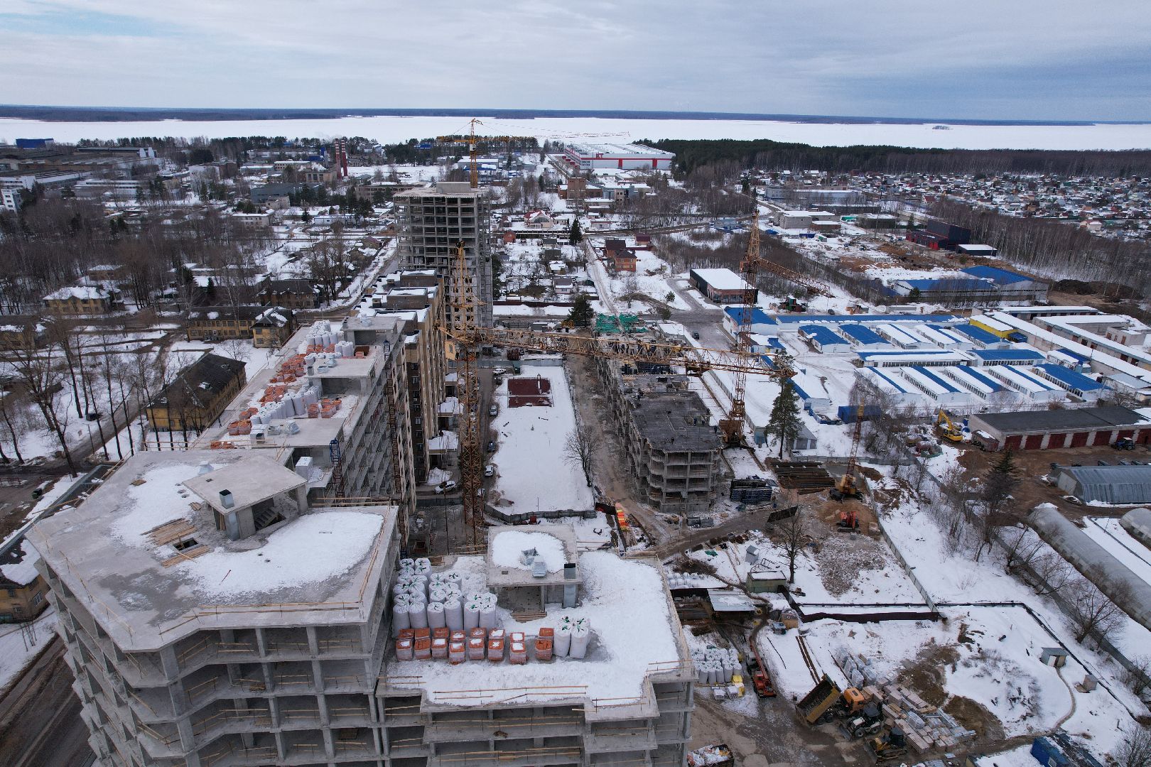 видео с коптера, дом, дубна,