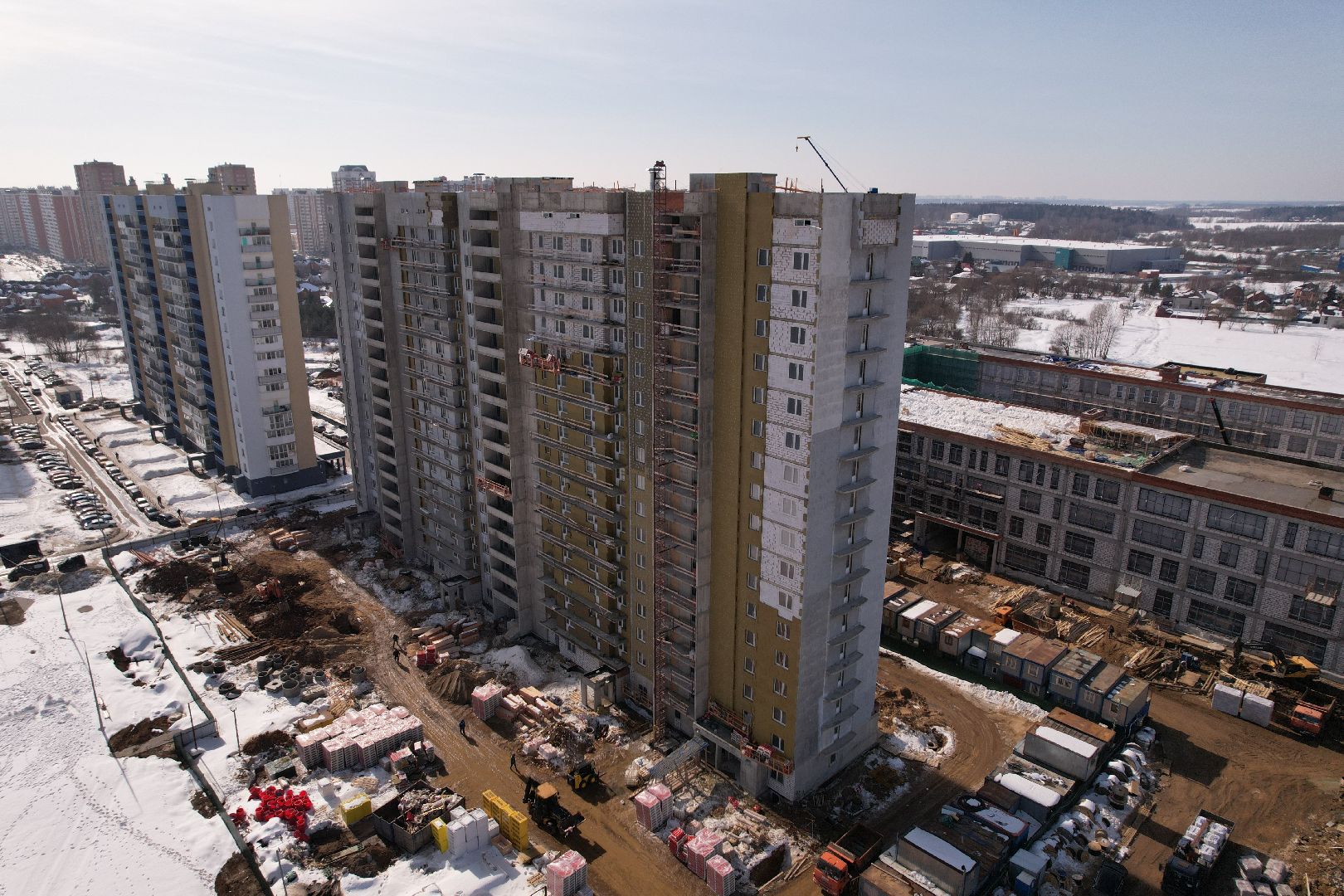 видео с коптера, дом, строительство, жилье,