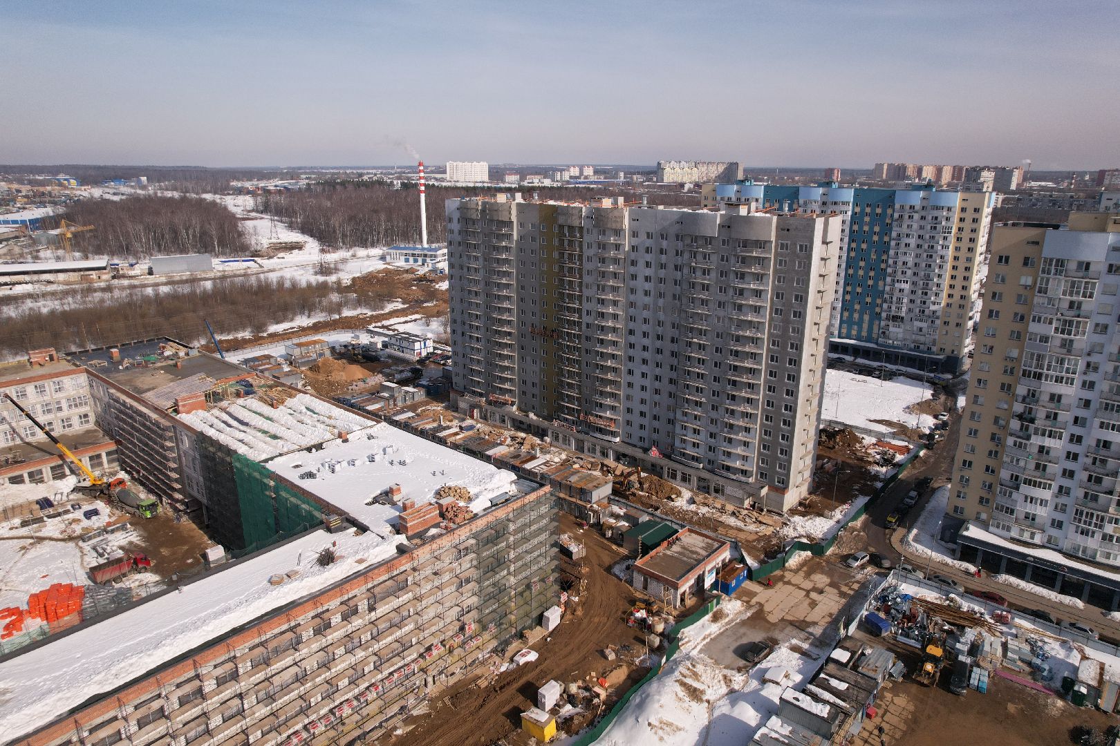 видео с коптера, дом, строительство, жилье,