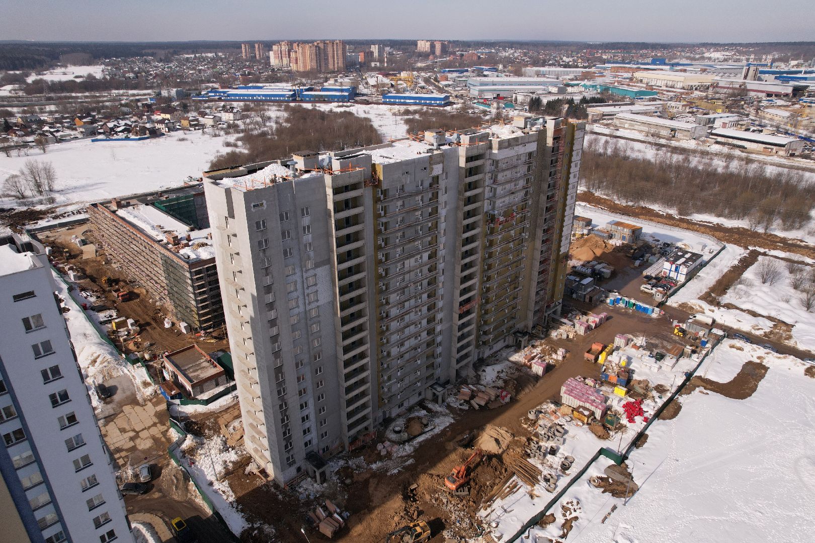 видео с коптера, дом, строительство, жилье,