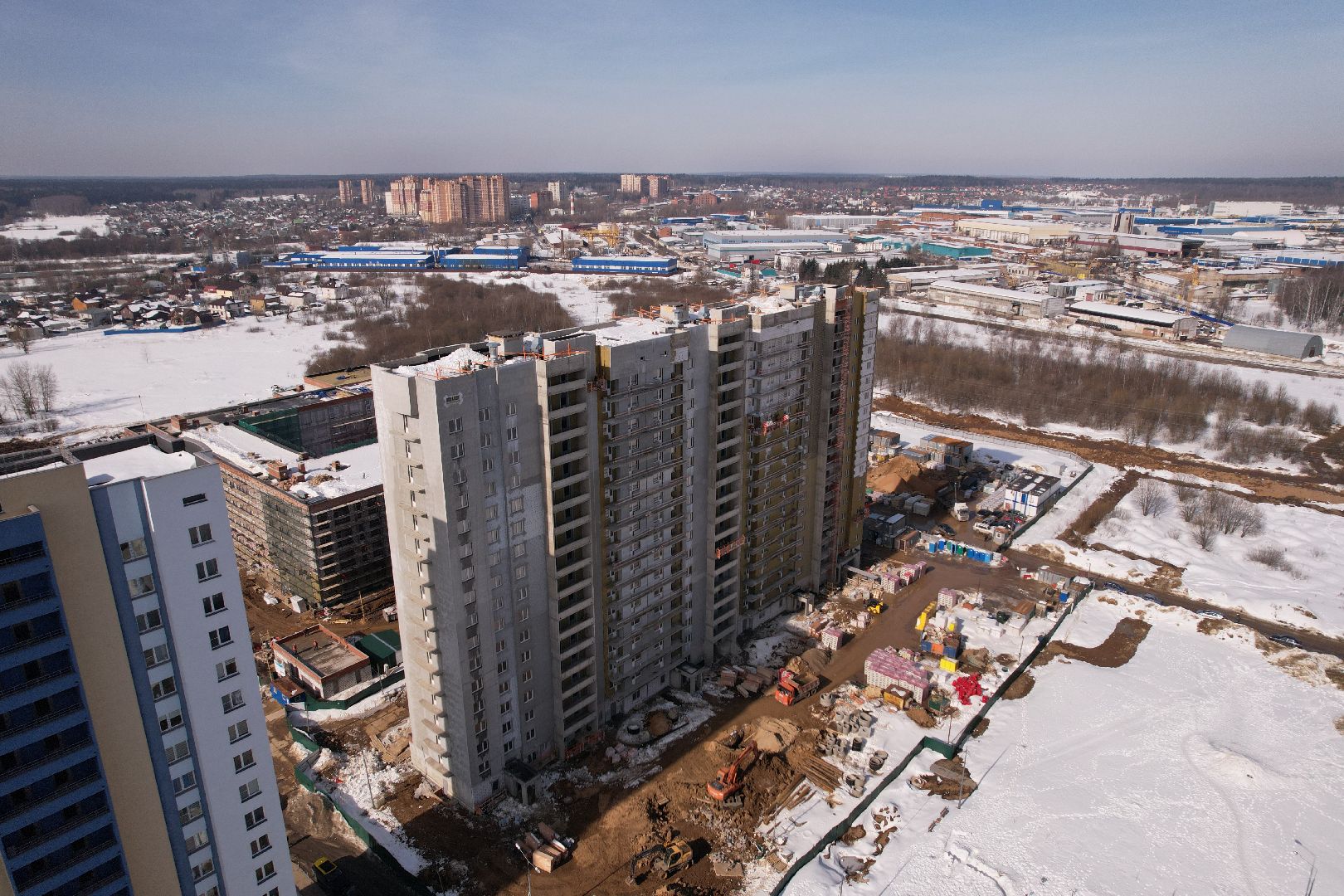 видео с коптера, дом, строительство, жилье,