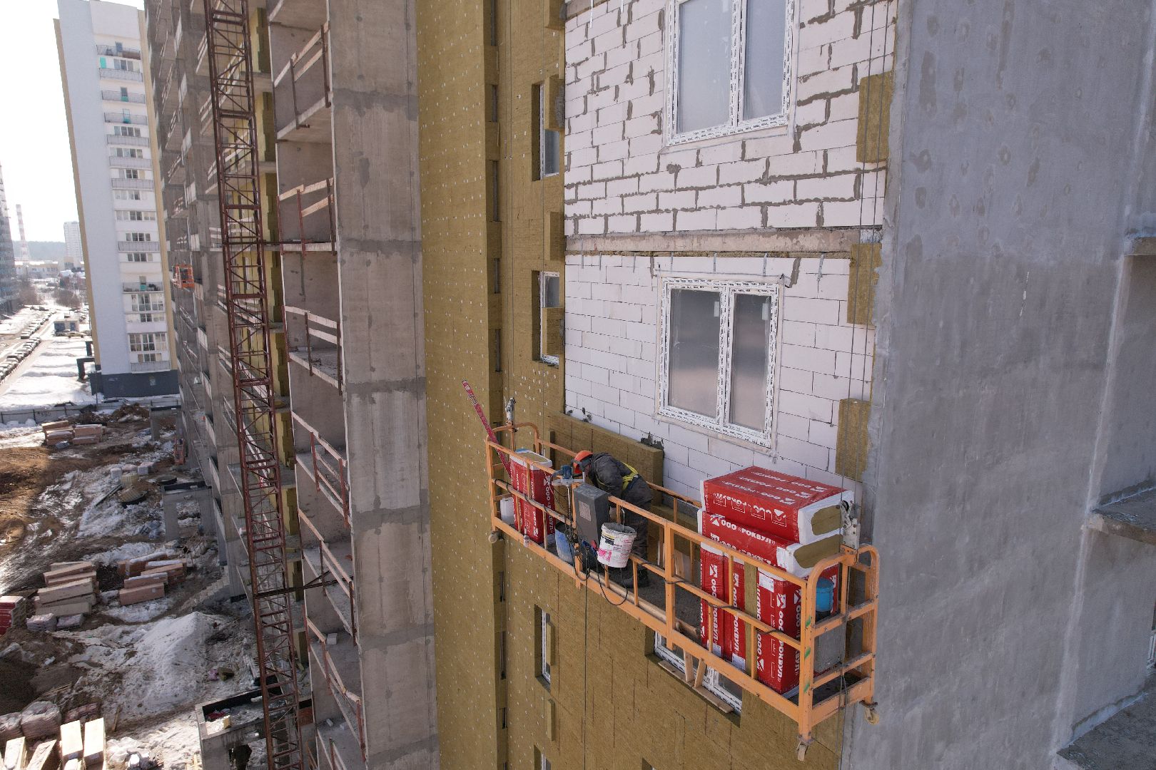 видео с коптера, дом, строительство, жилье,