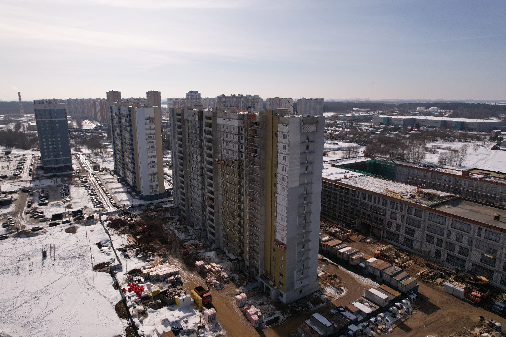 видео с коптера, дом, строительство, жилье,