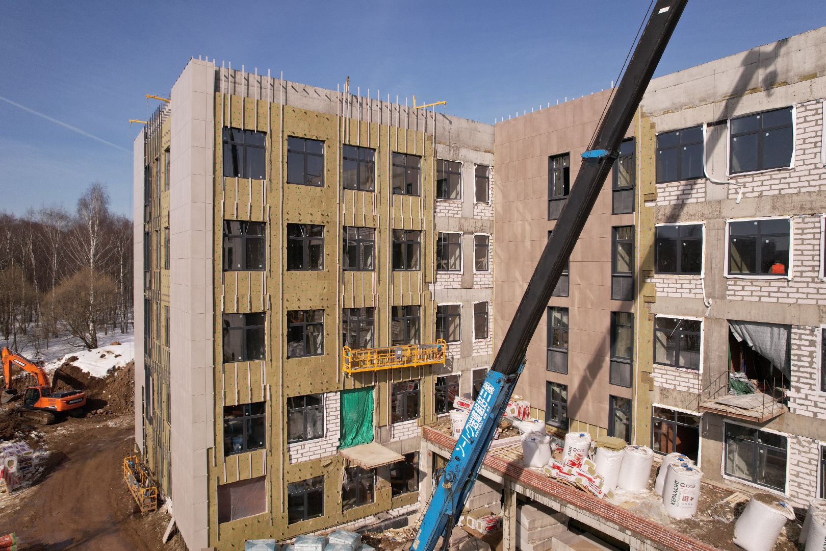 видео с коптера, поликлиника, медицина, лобня,