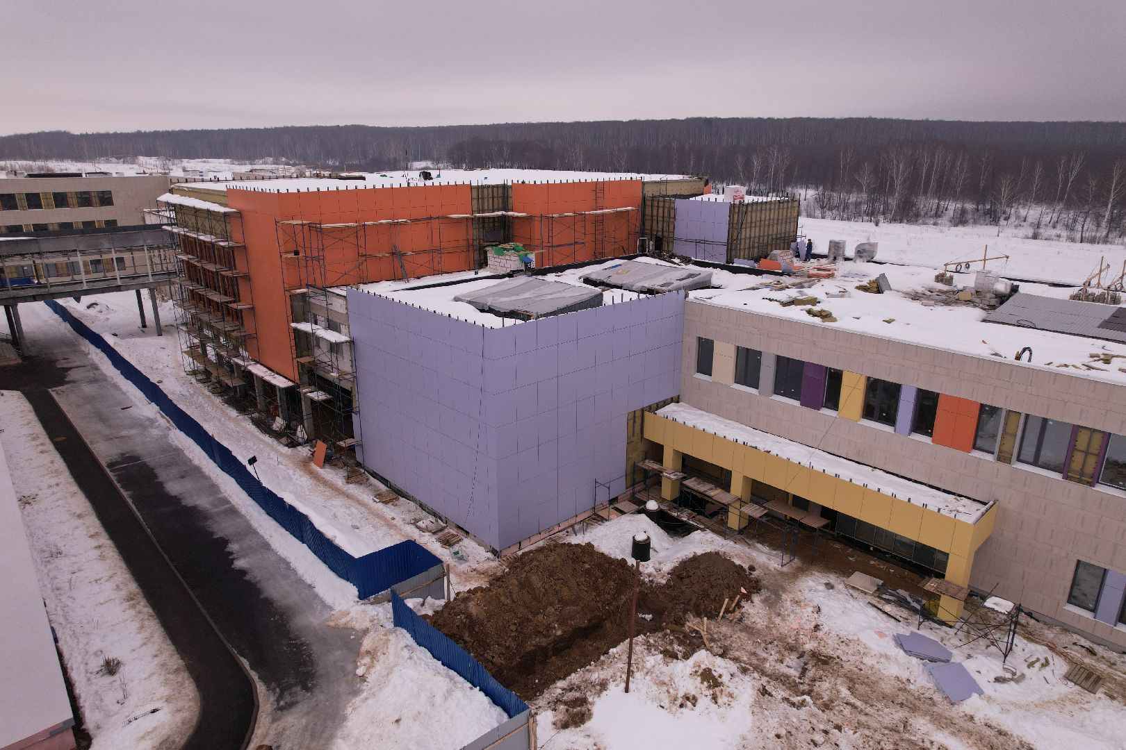 видео с коптера, фасад, школа, ступино,