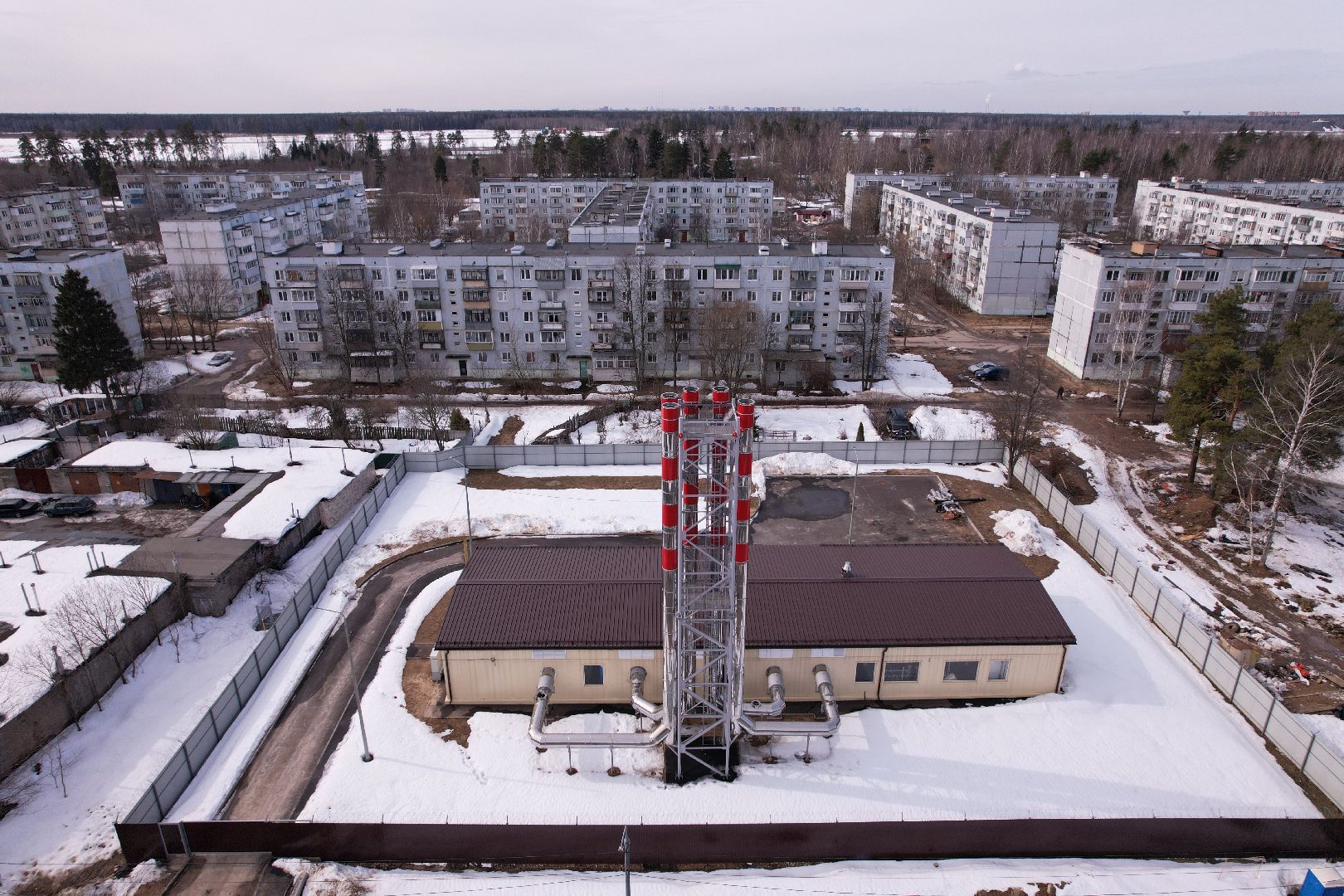 видео с коптера, котельная, жкх,