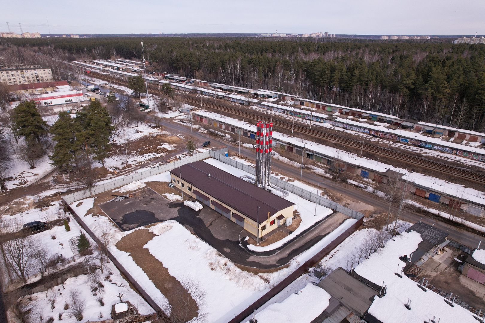 видео с коптера, котельная, жкх,